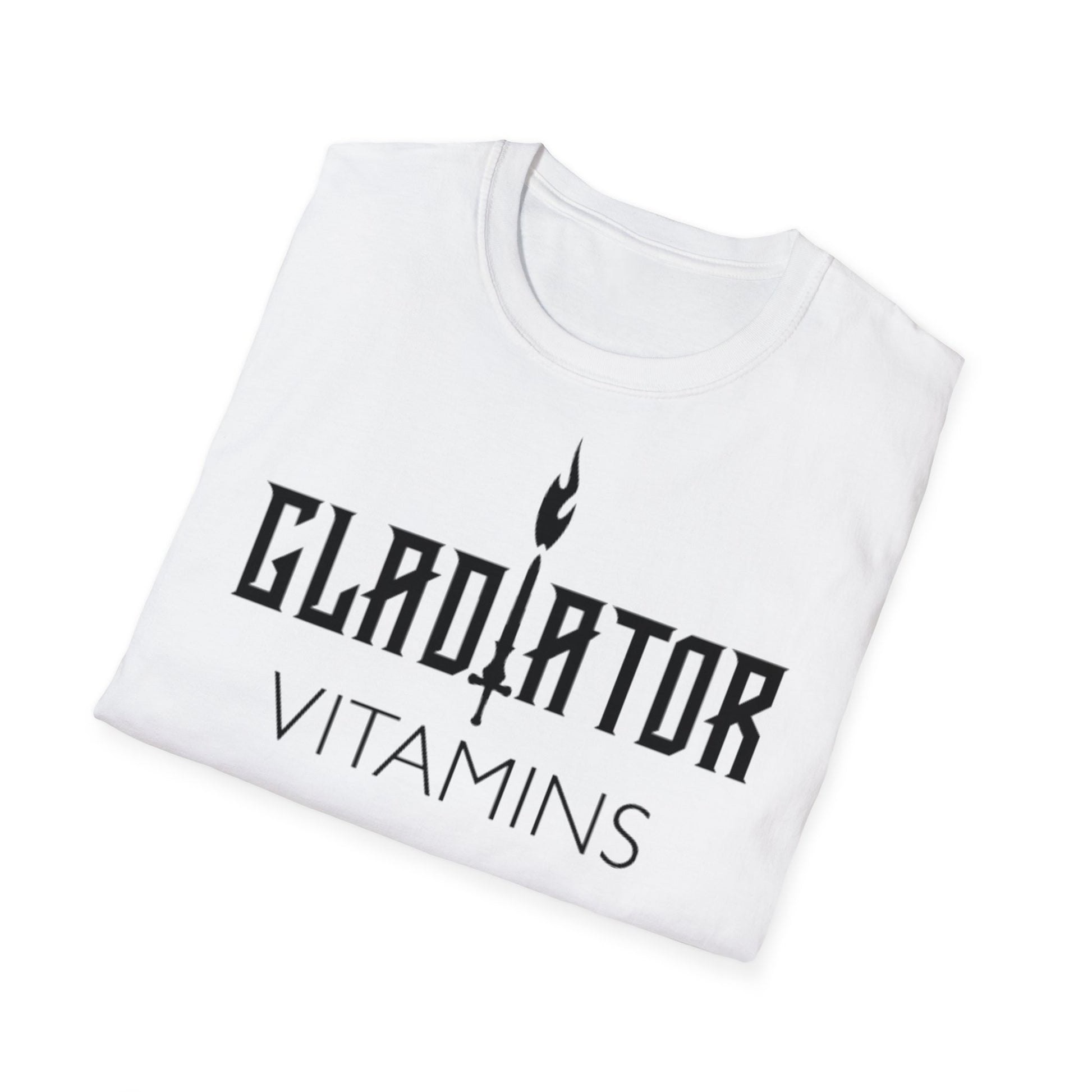 Gladiator Vitamins | Unisex Softstyle T-Shirt | Experience ultimate comfort with our unisex t-shirt, 100% cotton. Features a classic fit, & no side seams for a smooth, versatile style. | $29.99 | Gladiator Vitamins