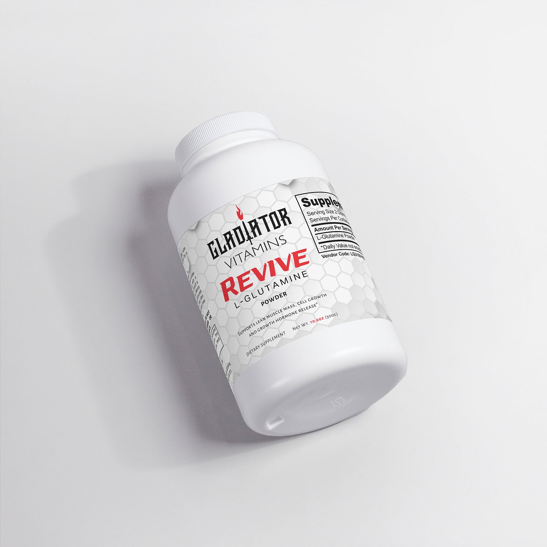 Revive | L-Glutamine Powder - Ultimate Muscle & Immune | Supports muscle maintenance, cell growth, hormone release, and immune function. Ideal for peak performance and overall well-being. | $22.99 | Gladiator Vitamins