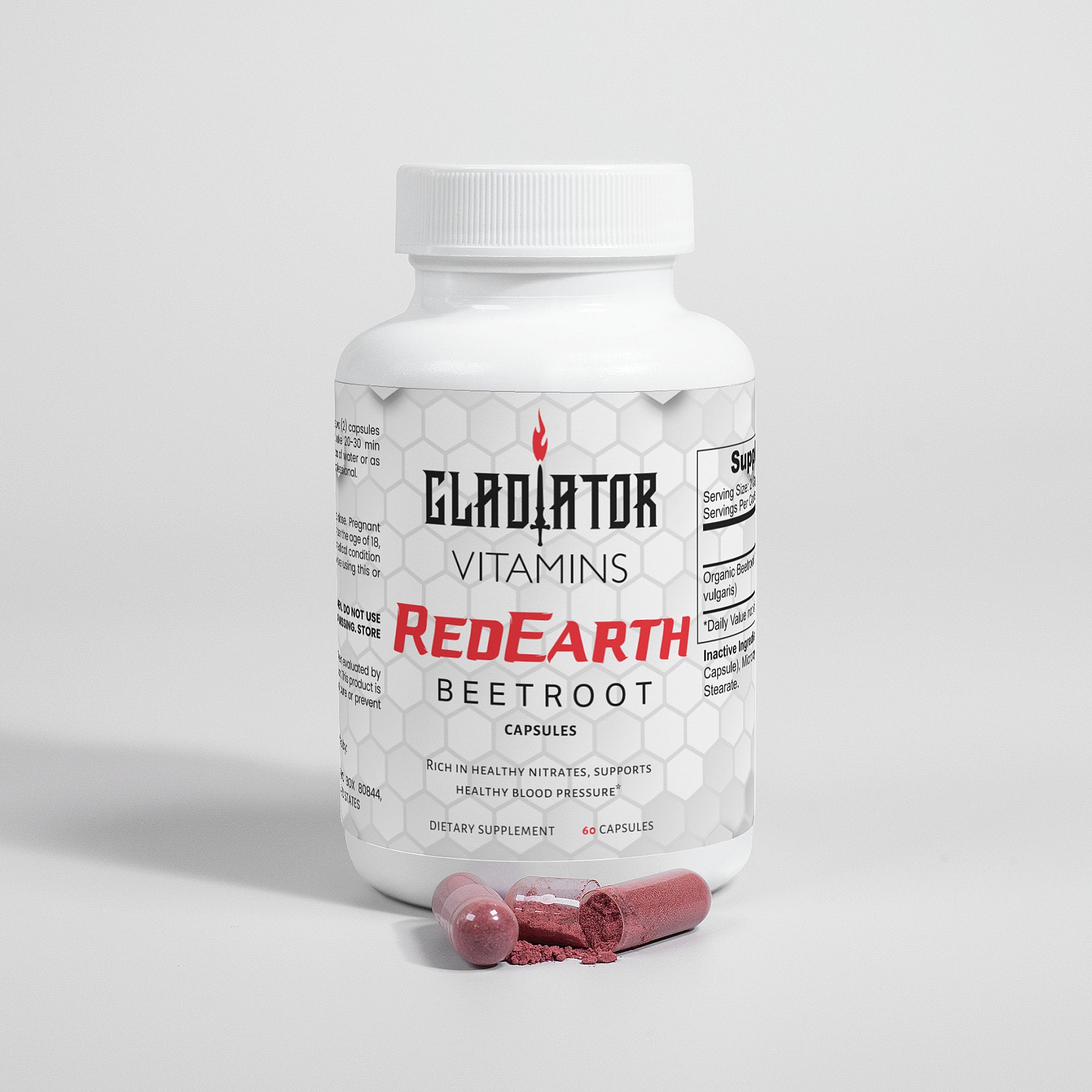 RedEarth | Beetroot | Boost vitality with RedEarth Beetroot – packed with nitrates for better performance, antioxidants for protection, and folate for heart health and growth. | $20.99 | Gladiator Vitamins