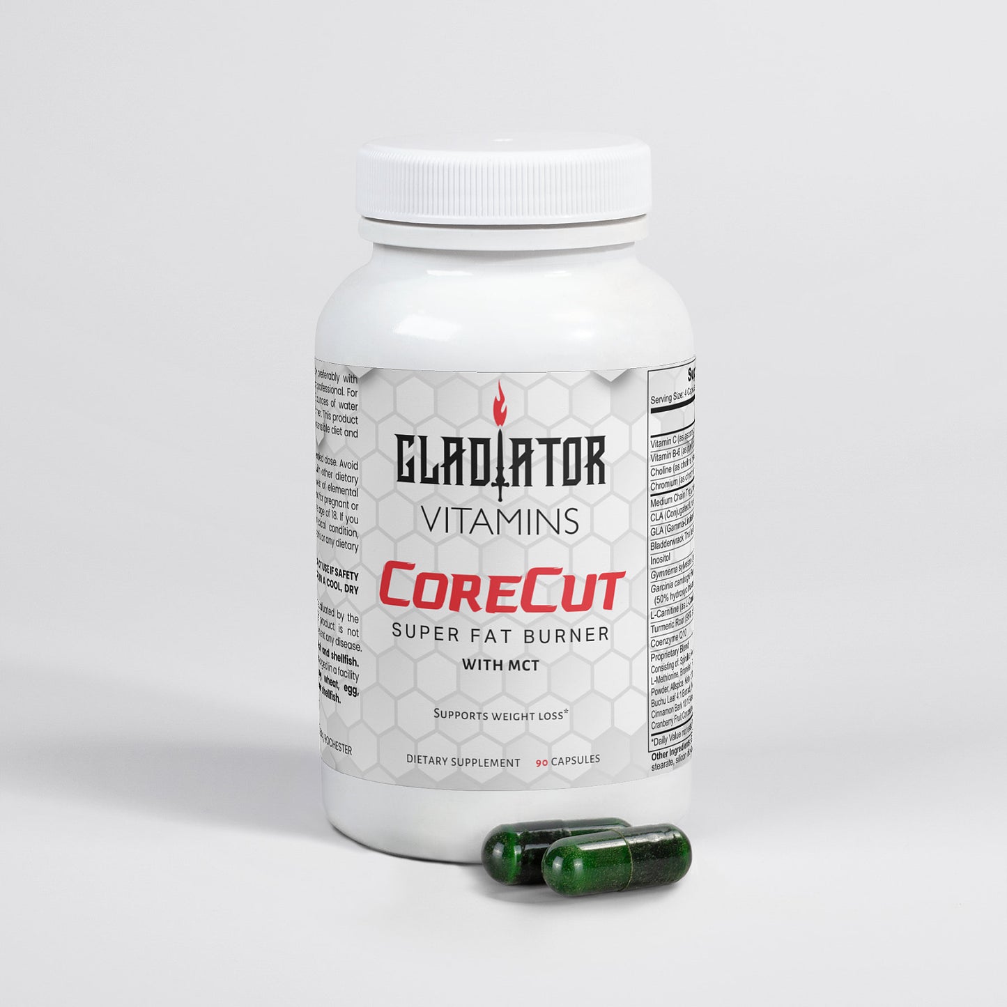 CoreCut | Fat Burner with MCT - Advanced Weight Loss | Ignite fat-burning with CoreCut Super Fat Burner with MCT – a powerful blend of nutrients designed to support effective, healthy weight loss. | $24.99 | Gladiator Vitamins