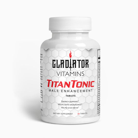 TitanTonic | Male Enhancement - Peak Performance Enhancer | Elevate male vitality with TitanTonic Male Enhancement – a powerful blend of herbs and nutrients designed to support peak performance and overall well-being. | $24.99 | Gladiator Vitamins