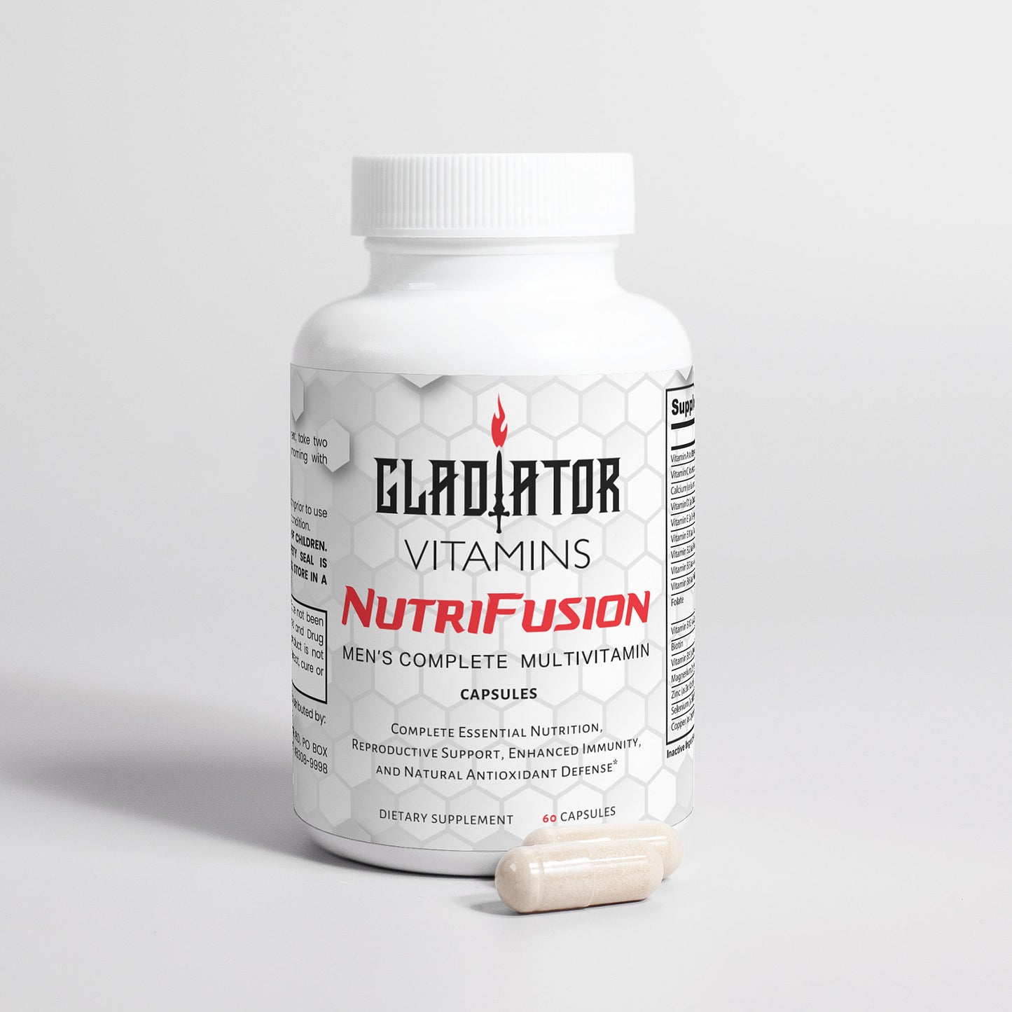 NutriFusion | Men's Complete Multivitamin | Achieve ultimate wellness with NutriFusion - a potent blend of essential vitamins, antioxidants, and herbs for comprehensive health support. | $22.99 | Gladiator Vitamins