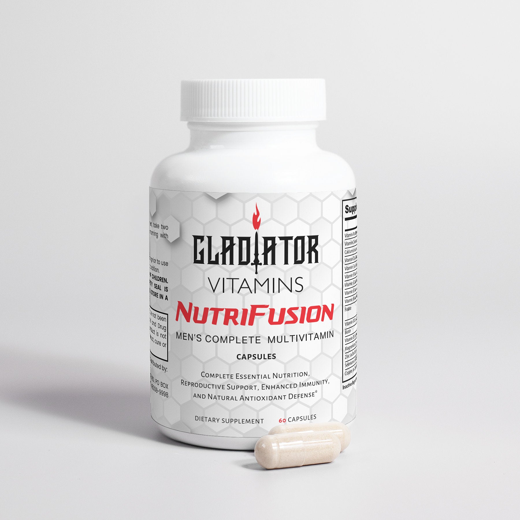 NutriFusion | Men's Complete Multivitamin | Achieve ultimate wellness with NutriFusion - a potent blend of essential vitamins, antioxidants, and herbs for comprehensive health support. | $22.99 | Gladiator Vitamins