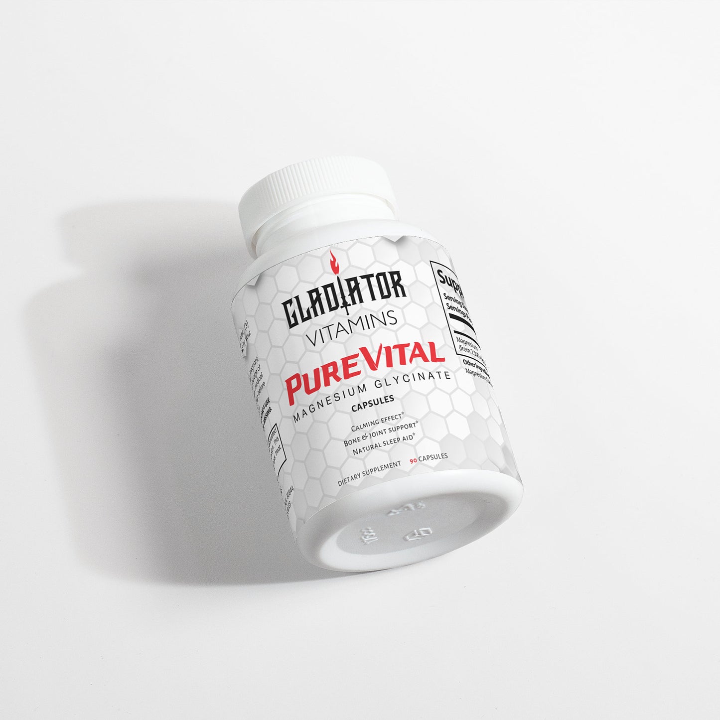 PureVital | Magnesium Glycinate | Replenish and relax with PureVital Magnesium Glycinate. Address common deficiencies, improve sleep, and reduce stress with this highly bioavailable supplement. | $22.99 | Gladiator Vitamins