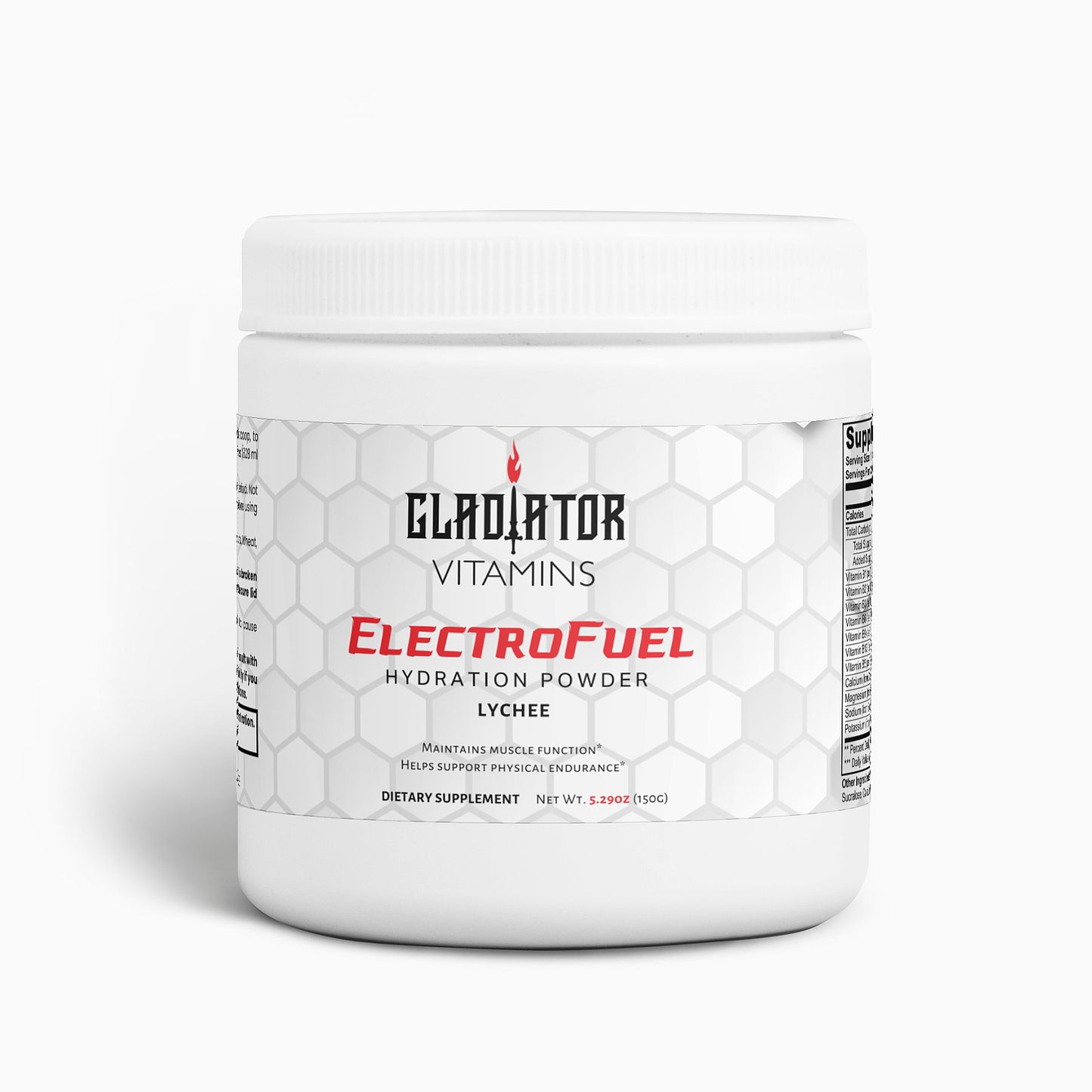 ElectroFuel | Hydration Powder (Lychee) | Stay hydrated and energized! This sugar-free, caffeine-free drink delivers essential electrolytes and a unique flavor. Perfect for all-day hydration. | $24.99 | Gladiator Vitamins