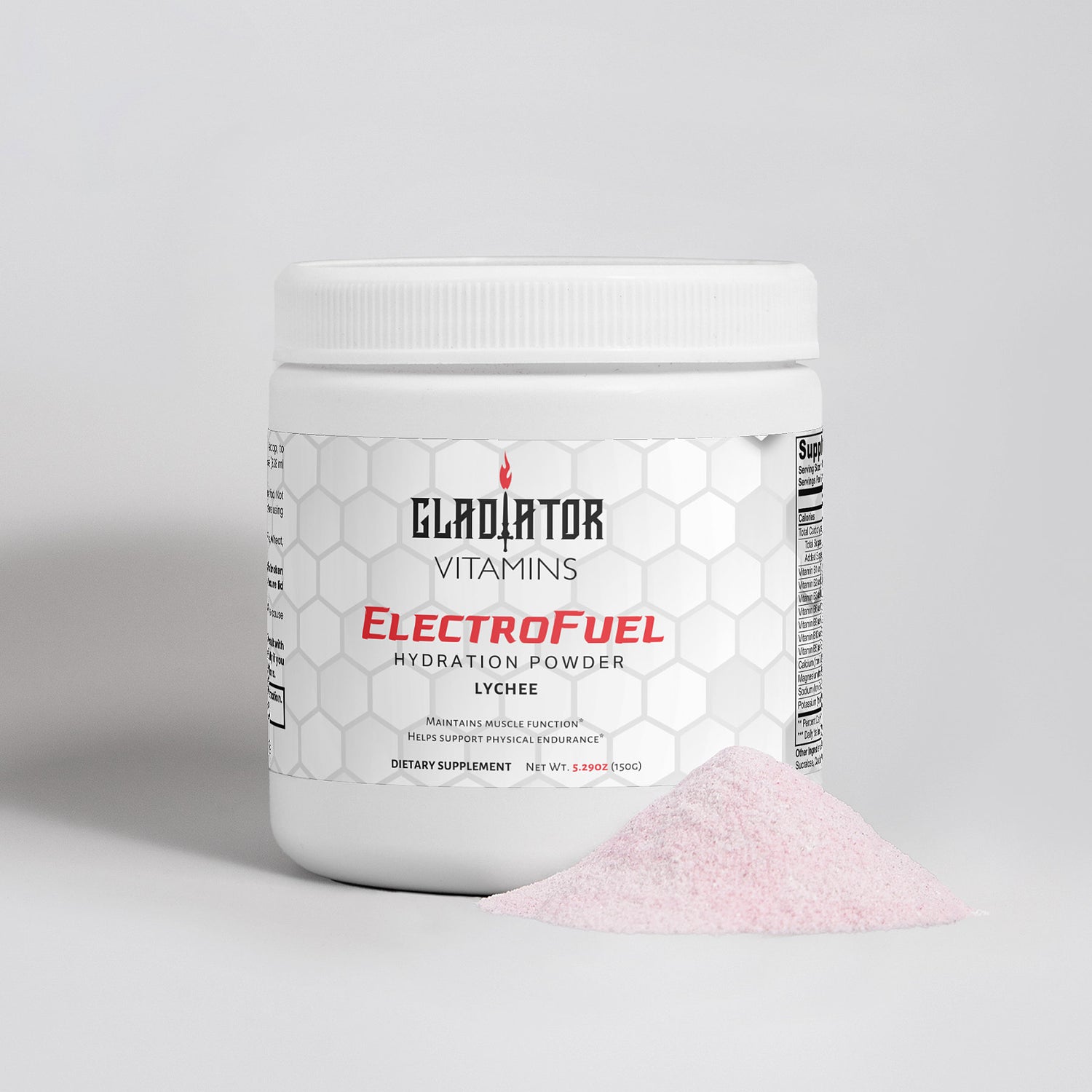 ElectroFuel | Hydration Powder (Lychee) | Stay hydrated and energized! This sugar-free, caffeine-free drink delivers essential electrolytes and a unique flavor. Perfect for all-day hydration. | $24.99 | Gladiator Vitamins