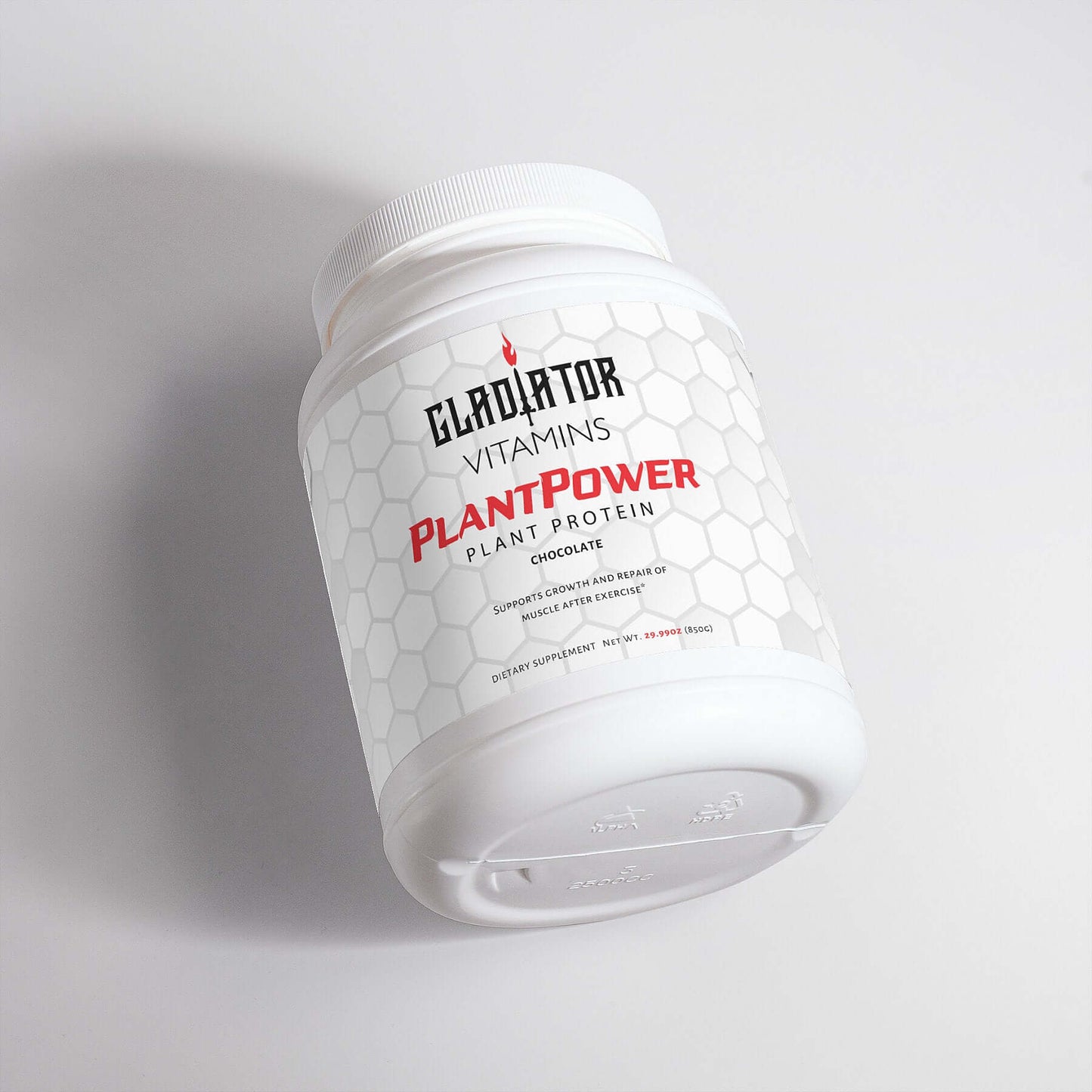 PlantPower | Vegan Protein (Chocolate) | 21g plant protein for muscle growth, digestion support, & weight management. Chocolate flavor, gluten & soy-free, with MCT for energy & metabolism. | $44.99 | Gladiator Vitamins