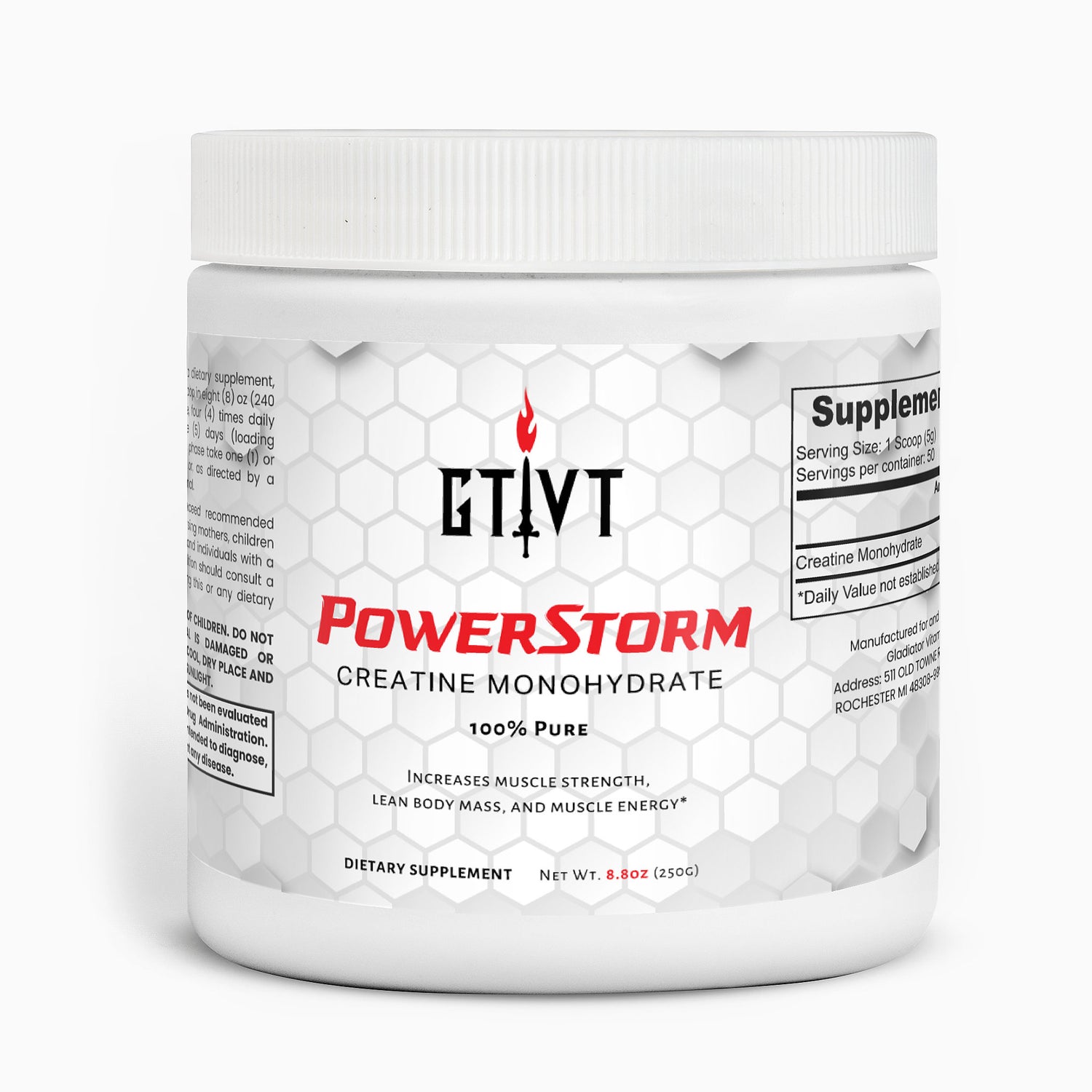 PowerStorm | Creatine Monohydrate (100% Pure)