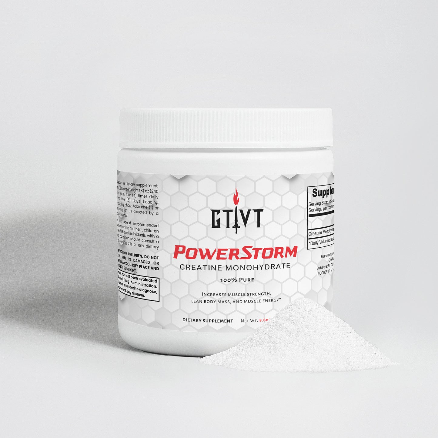 PowerStorm | Creatine Monohydrate (100% Pure)