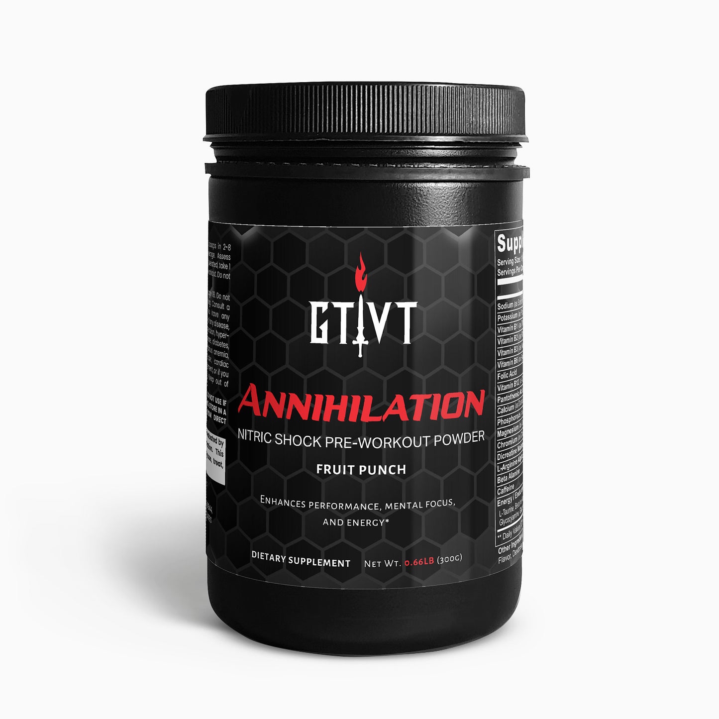 Annihilation | Nitric Shock Pre-Workout Powder (Fruit Punch)