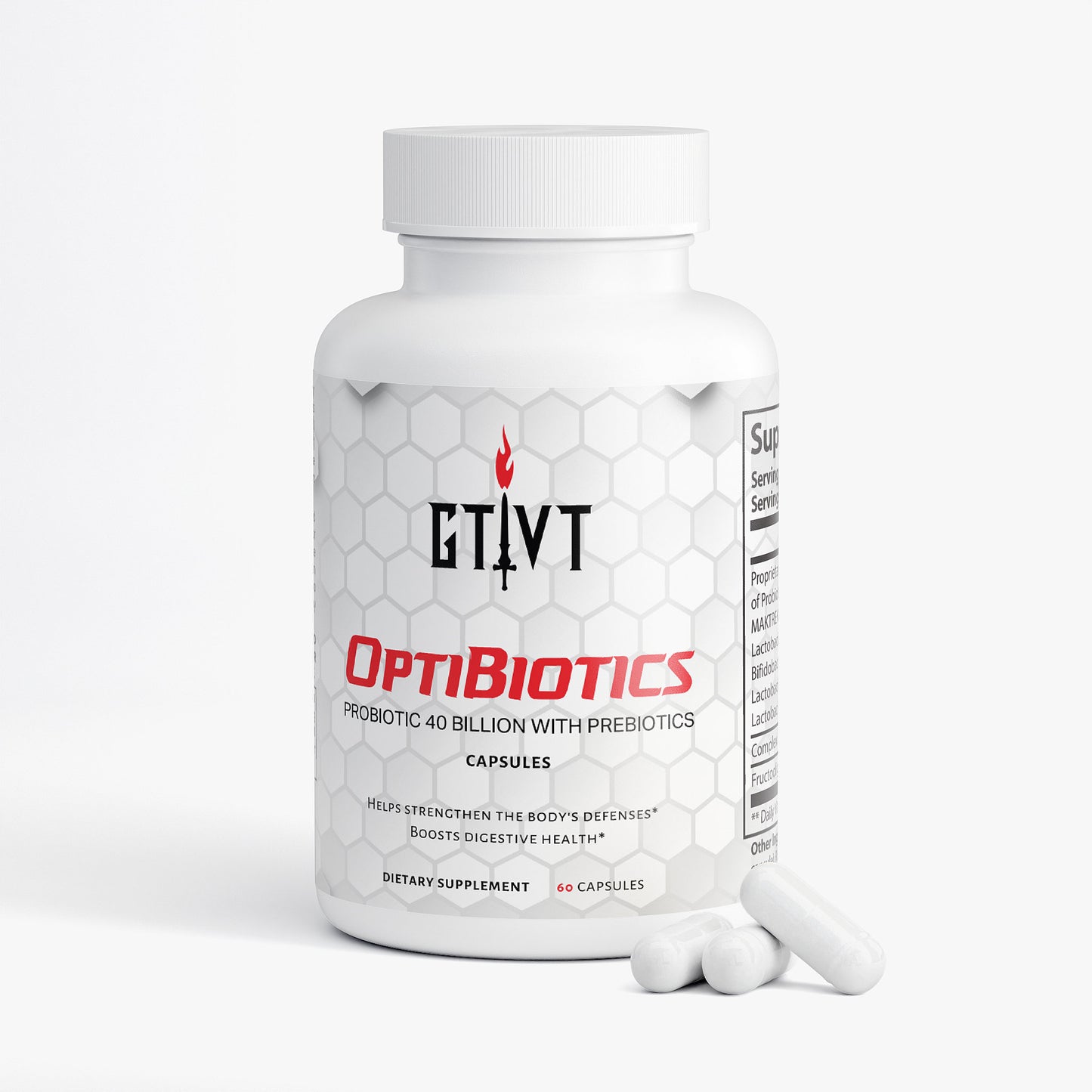 OptiBiotics | Probiotic 40 Billion with Prebiotics
