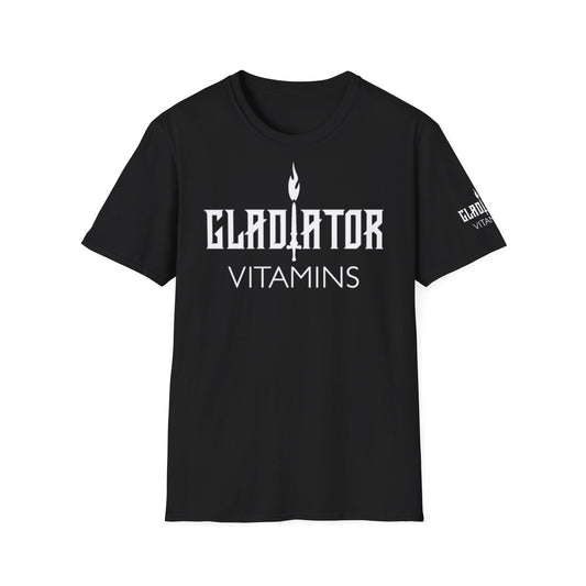 Gladiator Vitamins | Unisex Softstyle T-Shirt | Experience ultimate comfort with our unisex t-shirt, 100% cotton. Features a classic fit, & no side seams for a smooth, versatile style. | $29.99 | Gladiator Vitamins