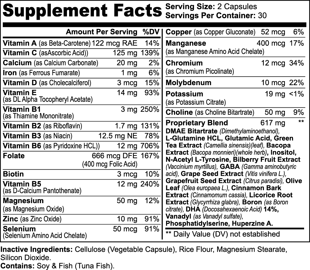 CerebroCharge | Nootropic Brain & Focus Formula | CerebroCharge Nootropic Brain & Focus Formula – a blend of amino acids and plant extracts designed to enhance focus, learning, and cognitive function. | $25.99 | Gladiator Vitamins