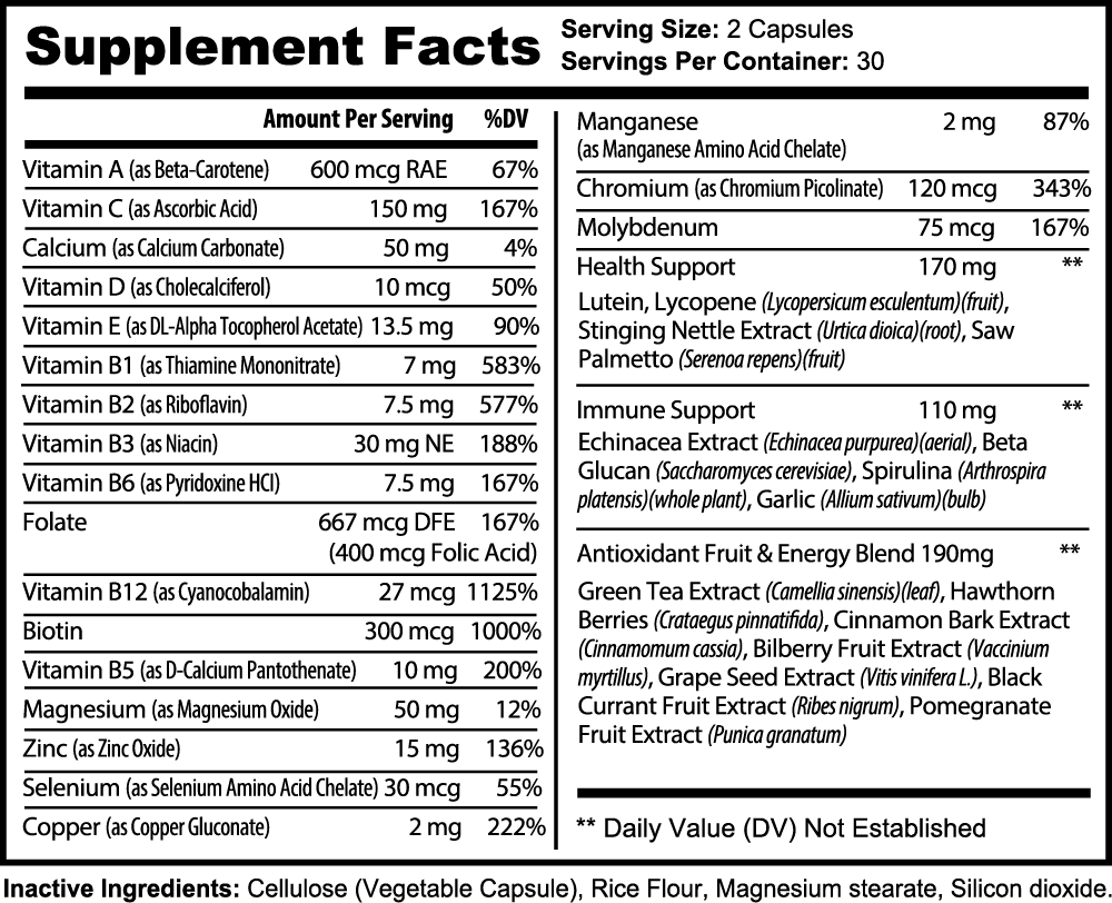 NutriFusion | Men's Complete Multivitamin | Achieve ultimate wellness with NutriFusion - a potent blend of essential vitamins, antioxidants, and herbs for comprehensive health support. | $22.99 | Gladiator Vitamins