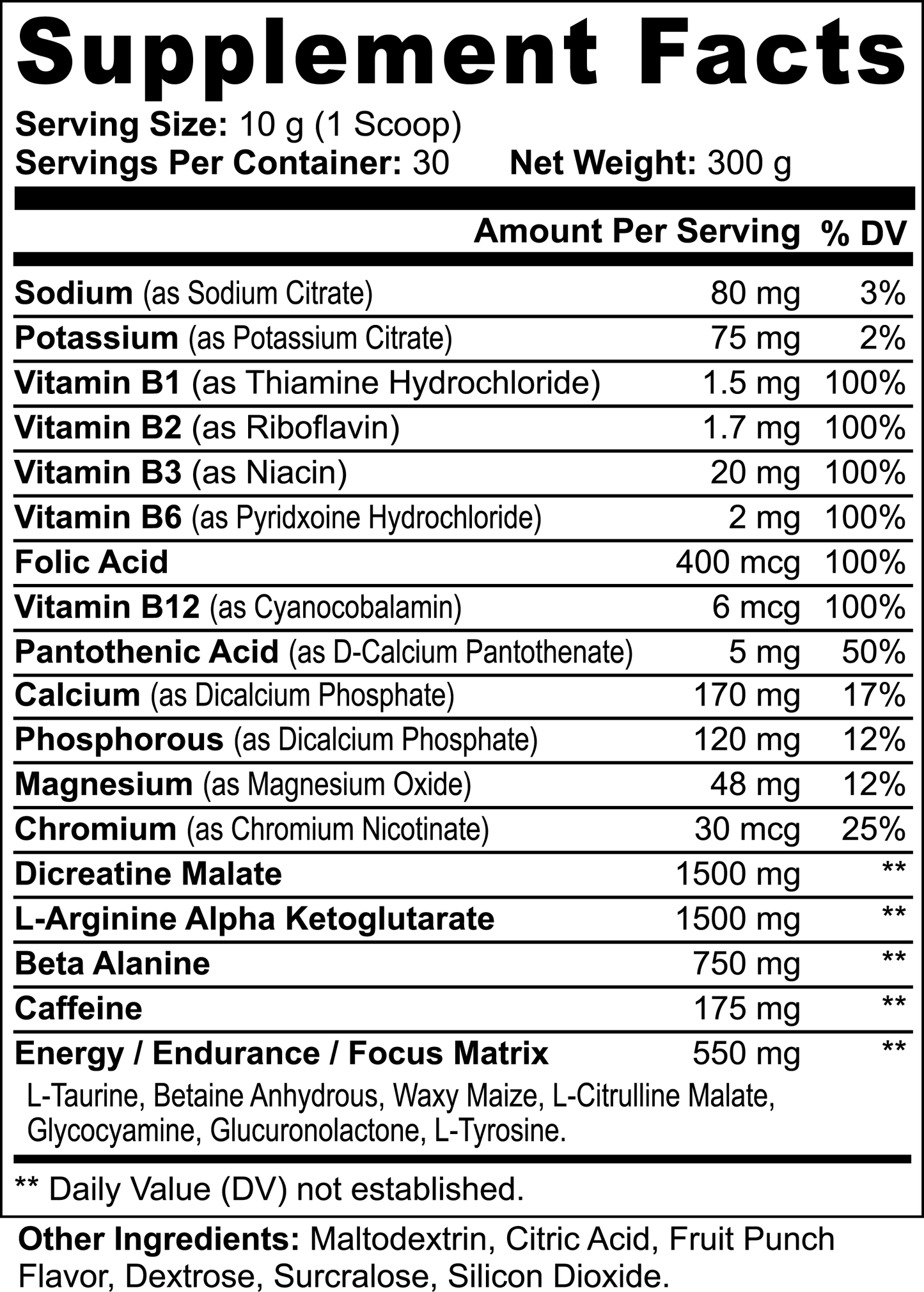 Annihilation | Nitric Shock Pre-Workout Powder (Fruit Punch)