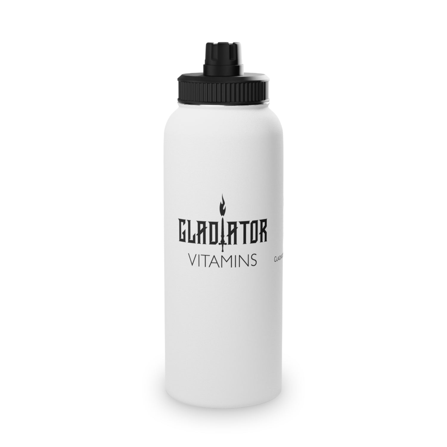 Gladiator Vitamins | Stainless Steel Water Bottle | Stay hydrated with the 32oz Stainless Steel Water Bottle. Featuring double-wall insulation and a sports lid, it's perfect for workouts and adventures. | $29.99 | Gladiator Vitamins