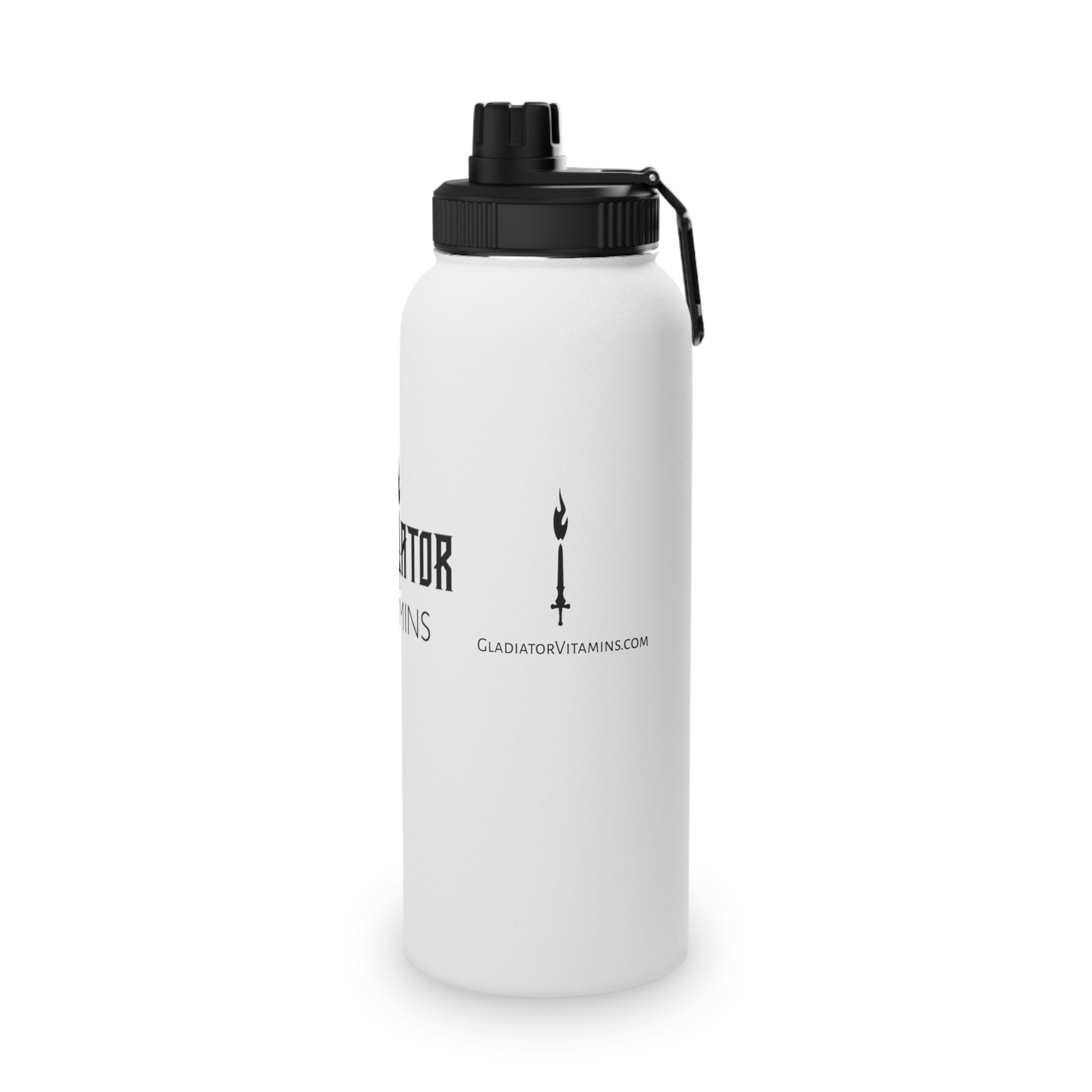 Gladiator Vitamins | Stainless Steel Water Bottle | Stay hydrated with the 32oz Stainless Steel Water Bottle. Featuring double-wall insulation and a sports lid, it's perfect for workouts and adventures. | $29.99 | Gladiator Vitamins