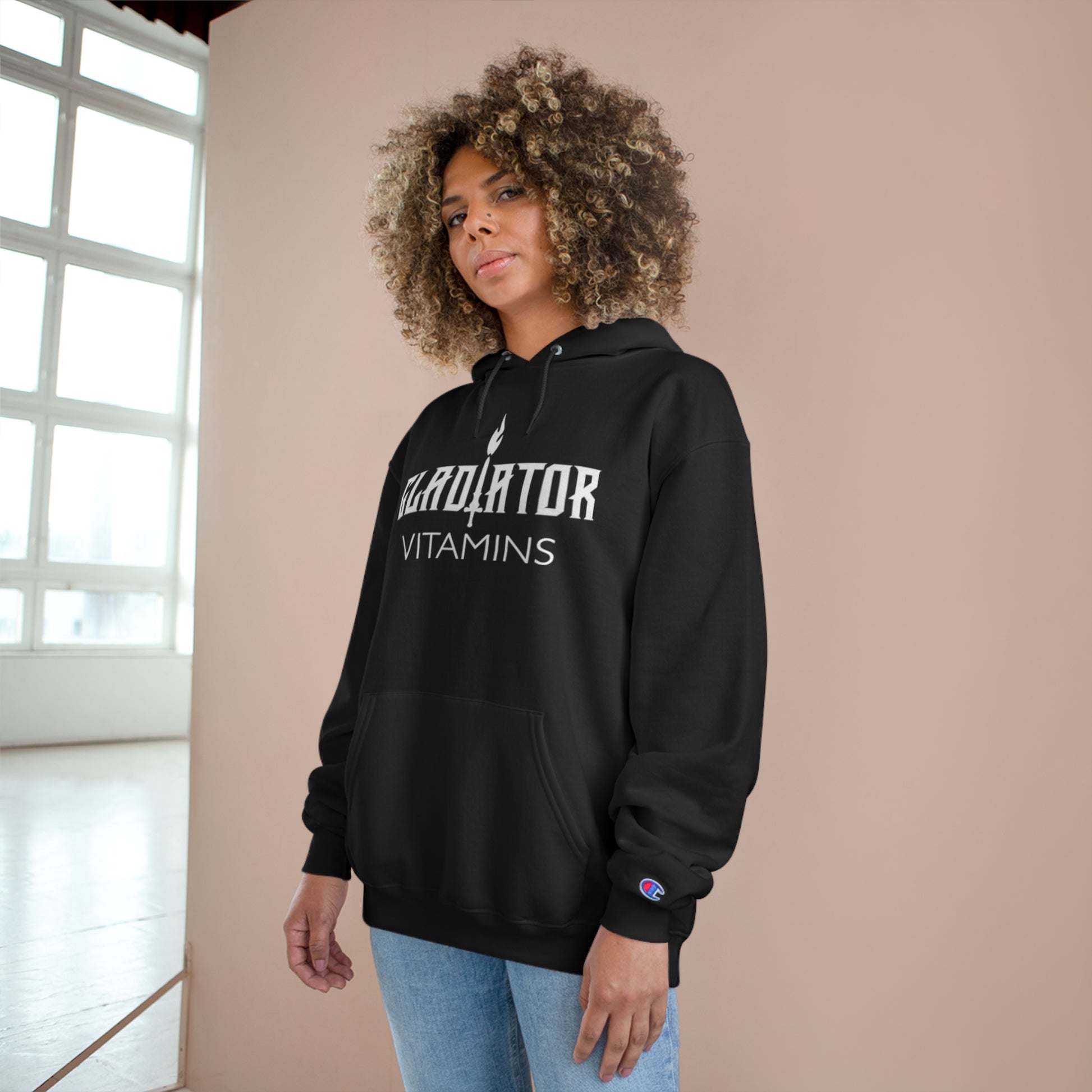 Gladiator Vitamins | Champion Hoodie | Upgrade your wardrobe with the Champion Hoodie. 50% cotton and 50% polyester, this hoodie features Champion’s Double Dry® technology, & spacious pocket. | $49.99 | Gladiator Vitamins