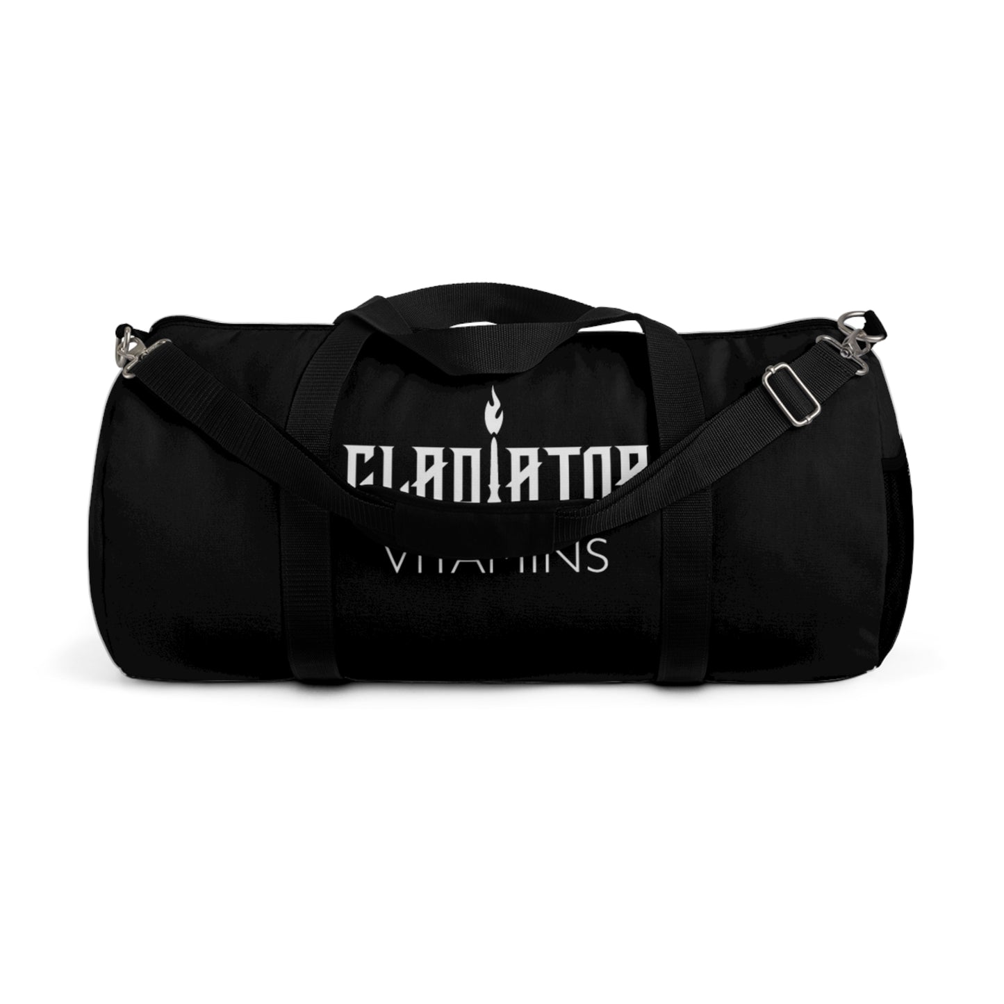 Gladiator Vitamins | Duffel Bag | This Duffel Bag is perfect for the gym or day trips. 100% polyester Oxford canvas with an adjustable strap and shoulder pad, it's practical and stylish. | $49.99 | Gladiator Vitamins